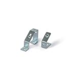 Angled bracket 20x80xH49mm for DIN rail fixing and ground bar