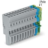 1-conductor female connector CAGE CLAMP® 4 mm² gray/blue/green-yellow