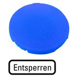 Button plate, flat blue, RELEASE