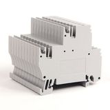 Allen-Bradley 1492-JDC3 1492-J IEC Terminal Block, Two-Circuit Feed-Through Block, 2.5 mm (# 24 AWG - # 12 AWG), Plug-In comb Connections on one side of each circuit, Gray (Standard),