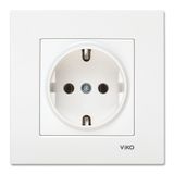 Karre White (Quick Connection) Earthed Socket