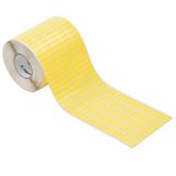 Device marking, Self-adhesive, 18 mm, Cotton fabric, yellow