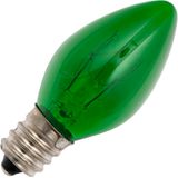 E12 Candle C22x54 240V 10W CC-5A 1.5Khrs Clear Green