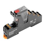 Relay module, 24 V AC, red LED, 2 CO contact (AgSnO) , 250 V AC, 5 A, 