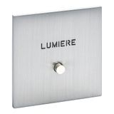 Art d'Arnould univers Epure illuminated push button 1 position with door marking - brushed steel