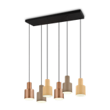 Agudo pendant 6-pc E27 multicolor