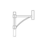 Mastausleger-Schwinge, 1fach, DB 702S, Zopfmaß: 76mm