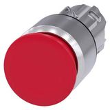 3SU1050-1AA20-0AA0-Z Y10 Mushroom pushbutton, 22 mm, round, metal, shiny, red, 30 mm, latching, pull-to-unlatch mechanism, with laser labeling, upper case and lower case, always upper