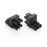 h-distribution connector 3-pole Cod. A black