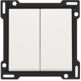 Finishing set for two-circuit switch, two-way switch + N.O. push butto