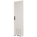 Device area door, ventilated, IP42, XF, right, HxW=2000x600mm, grey