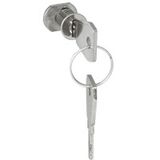 Key lock - To be fitted on white or transparent doors - Supplied with key N° 850