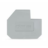 End plate for 400 V, cut-out dimensions L1 1.5 mm thick gray