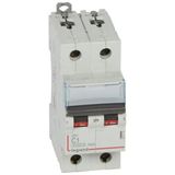 DX³6000 10kA high inlet and low outgoing screw circuit breaker 2P 230V~ to 400V~ - 1A - curve C - 2 modules