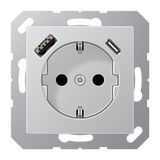 SCHUKO socket with USB type AC A1520-15CAAL