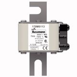 Fuse-link, high speed, 700 A, AC 690 V, DIN 2, 61 x 77 x 108 mm, aR, DIN, IEC, single indicator