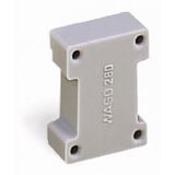 Spacer module modular bridging commoned terminal blocks gray