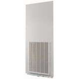 Front plate (section high), ventilated, W=800mm, IP42, grey