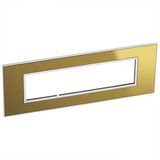 British standard plate Arteor square version 8 modules - reflective gold