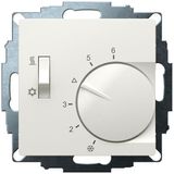 UP room controller, RAL9010 glossy 55x55, 5-30C, AC 230V, 1CO, 10A/5A, heating/cooling switch