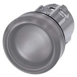 Indicator lights, 22 mm, round, metal, shiny, clear, lens, smooth, with laser labeling,  3SU1051-6AA70-0AA0-Z Y19