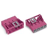 Snap-in socket 4-pole Cod. B pink