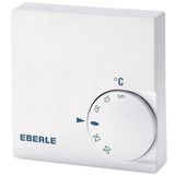 Room controller, 5-30C, AC 230V/24V, 1 changeover contact, 10/5 A for both voltages