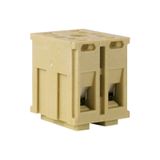 Modular screw terminal block 4mm2, 2-poles, beige color