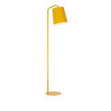 Matt Yellow Metal Outside Matt White Inside Black Fabric Wire LED E27 1x12 Watt 230 Volt IP20 Bulb Excluded Cable Length: 150 cm D: 30 H: 188 cm