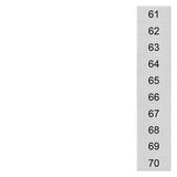 labeling plate, front, 61-70, termi...