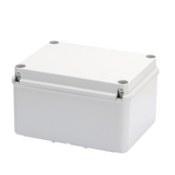 JUNCTION BOX WITH HIGH CAPACITY BOTTOM AND PLAIN SCREWED LID - IP56 - INTERNAL DIMENSIONS 240X190X130 - SMOOTH WALLS - GREY RAL 7035