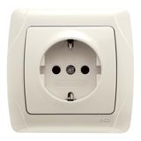 Carmen Beige (Quick Connection) Earthed Socket