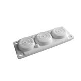 Plastic gland plate for WSTVBF, 6 cable glands, IP65