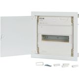 Hollow wall compact distribution board, 1-rows, super-slim sheet steel door