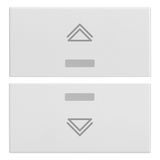 Two half-buttons 2M regul.symbol white