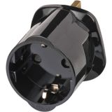 Brennenstuhl travel adapter / travel plug (eu to uk plug adapter) black