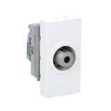 TV socket Mosaic - single type "F" - 1 module - white