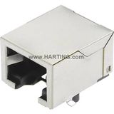 RJI RJ45 jack Cat.5 SMT angled T&R (130)