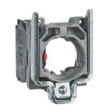 Harmony XB4, Single contact block with body/fixing collar, metal, screw clamp terminal, 1 NO + 2 NC