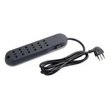 SLIM6 multi sockets with safe switch and cable - grey