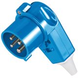 Angled plug, 32A4p9h230V, IP44