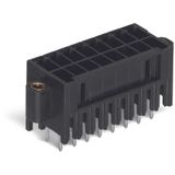 THT male header, 2-row 0.8 x 0.8 mm solder pin straight black