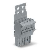 1-conductor female connector Push-in CAGE CLAMP® 4 mm² gray