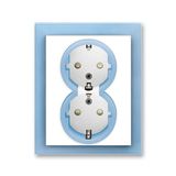 5512M-C03459 41 Double socket outlet with earthing contacts, shuttered