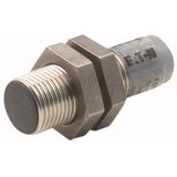 Proximity switch, E57 Premium+ Short-Series, 1 NC, 2-wire, 40 - 250 V AC, 20 - 250 V DC, M12 x 1 mm, Sn= 4 mm, Non-flush, NPN/PNP, Stainless steel, Pl