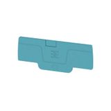 End plate (terminals), 65.7 mm x 2.1 mm, blue