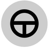 Button lens, flat white, inching symbol