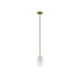 Brass Gold Metal  & Gradient White Glass  LED G9 1x5 Watt 230 Volt  IP20 Bulb Excluded  D: 12 H: 120 cm Adjustable Height