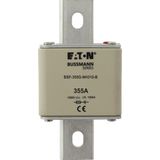 Fuse-link, high speed, 355 A, DC 1000 V, NH3, 71 x 76 x 150 mm, gBat, IEC, bolted connection