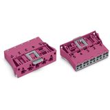 Snap-in plug 5-pole Cod. B pink